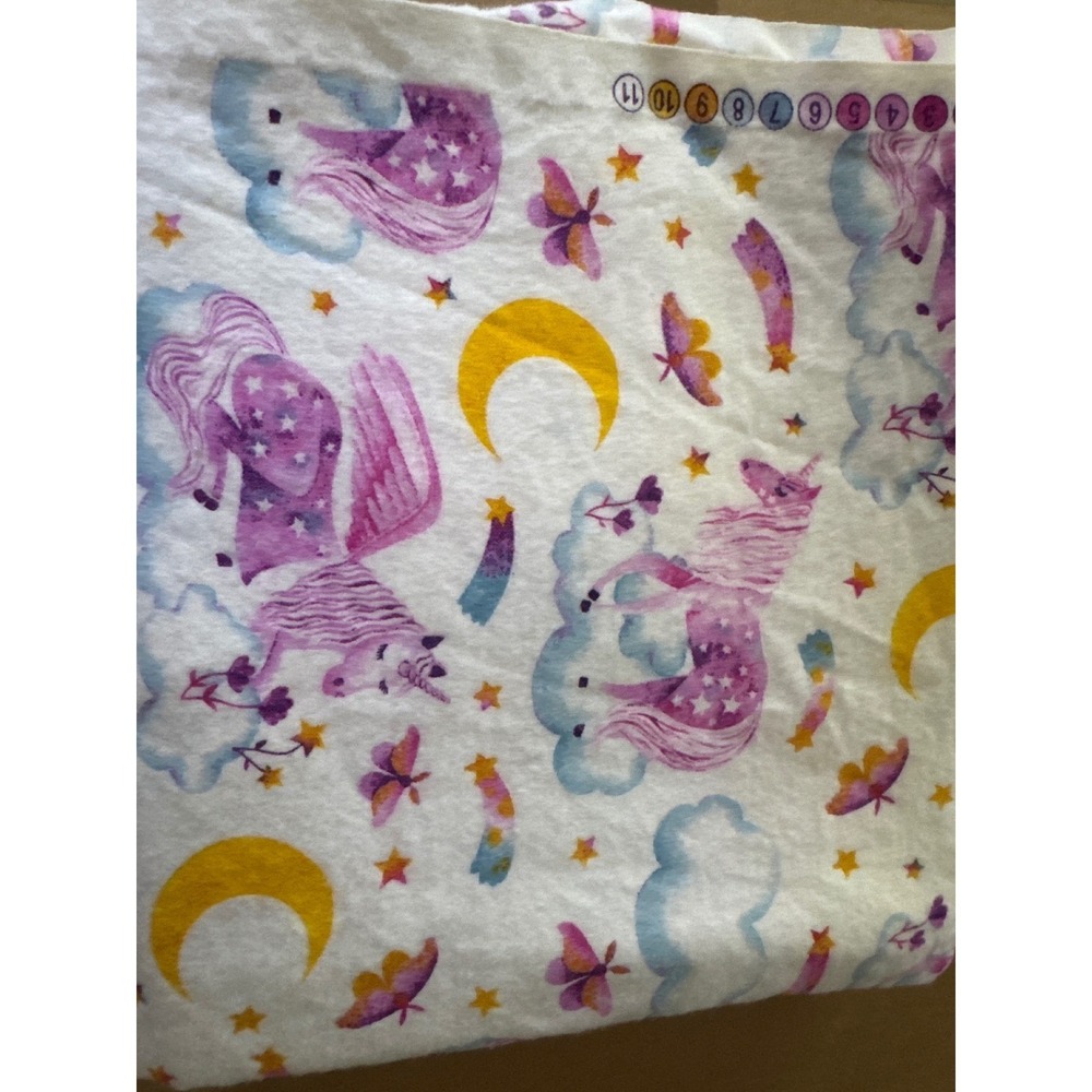 Joann Super Snuggle Nighttime Unicorn Flannel Fabric Whimsical 1.5 yd OOP - Picture 3 of 5